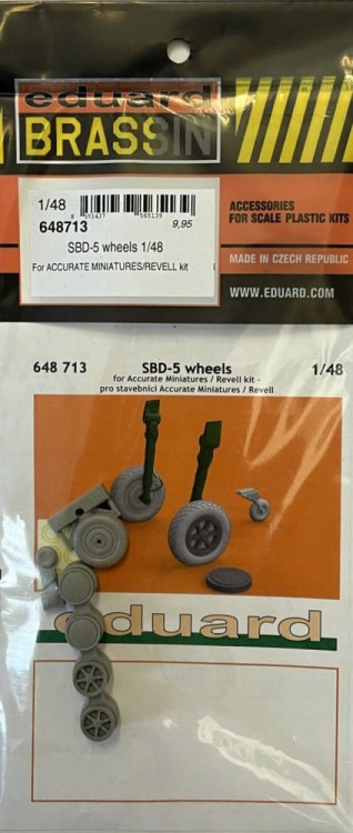 Eduard 648713 BRASSIN SBD-5 wheels (ACCUR.M./REV) 1/48
