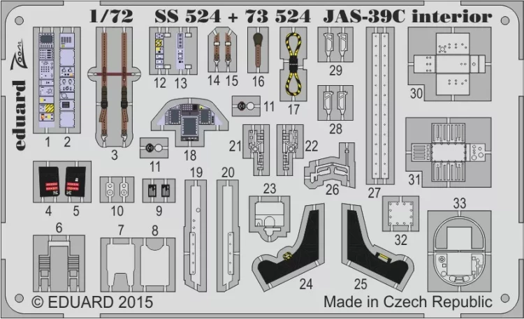 Eduard 73524 SET JAS-39C (REV) 1/72