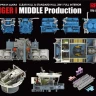 RFM 5152 Немецкий тяжёлый танк TIGER I MID. PRODUCTION 2IN1 W/CLEAR PARTS & FULL INTERIOR & WORKABLE TRACKS 5154+2076) 1/35