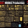 RFM 5152 Немецкий тяжёлый танк TIGER I MID. PRODUCTION 2IN1 W/CLEAR PARTS & FULL INTERIOR & WORKABLE TRACKS 5154+2076) 1/35