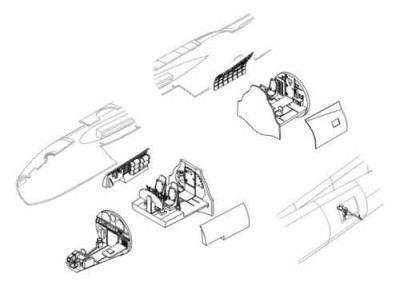 CMK 7076 B-17F/ G - interior set for ACA 1/72