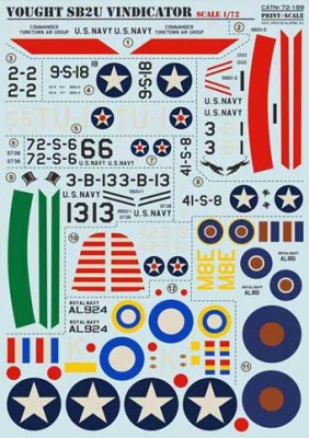 Print Scale 72-189 Vought SB2U Vindicator 1/72