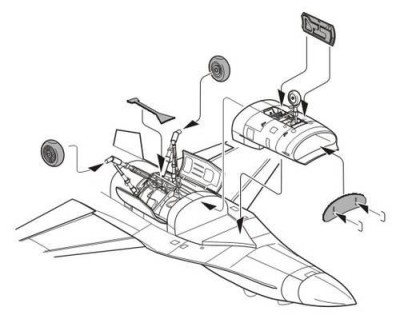 CMK 7178 F-16CG/CJ Fightning Falcon undercarr.set for ACA 1/72