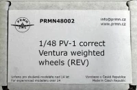 PRMN 48002 PV-1 Ventura correct weighted wheels (REV) 1/48