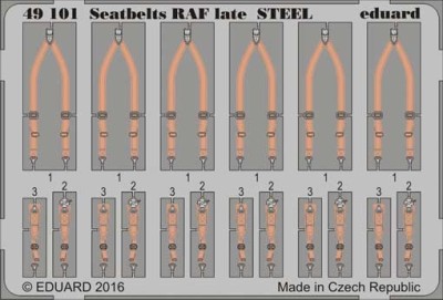 Eduard 49101 Seatbelts RAF late STEEL 1/48