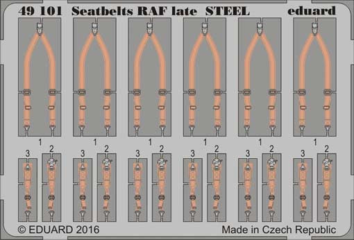 Eduard 49101 Seatbelts RAF late STEEL 1/48