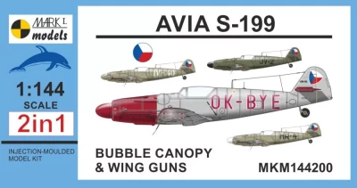 Mark 1 Model MKM-144200 Avia S-199 Bubble Canopy&amp;Wing Guns (2-in-1) 1/144