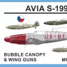 Mark 1 Model MKM-144200 Avia S-199 Bubble Canopy&Wing Guns (2-in-1) 1/144