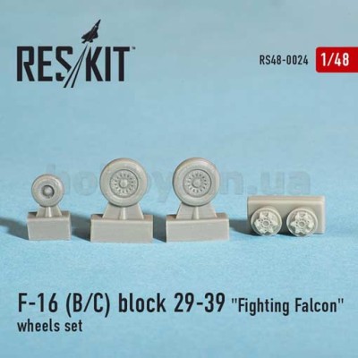 ResKit RS48-0024 F-16 (B/C) block 29-39 &quot;Fighting Falcon&quot; wheels set 1/48