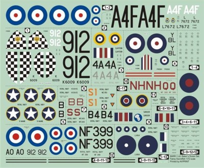 4+ Publications MKD-72013 Publ. Fairey Swordfish C&amp;M (1/72 decals)