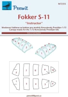 Peewit M72313 Canopy mask Fokker S-11 'Instructor' (KP) 1/72