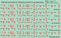 HM Decals HMD-48025 1/48 Stencils Airspeed Oxford (for 5 aircraft)