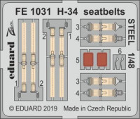 Eduard FE1031 1/48 H-34 seatbelts STEEL (GAL.MOD.)