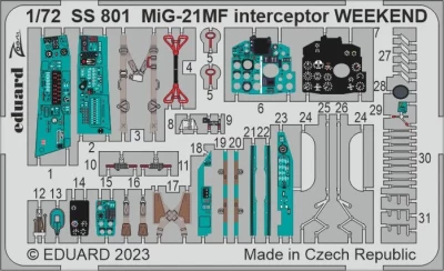 Eduard SS801 MiG-21MF interceptor WEEKEND (EDU) 1/72