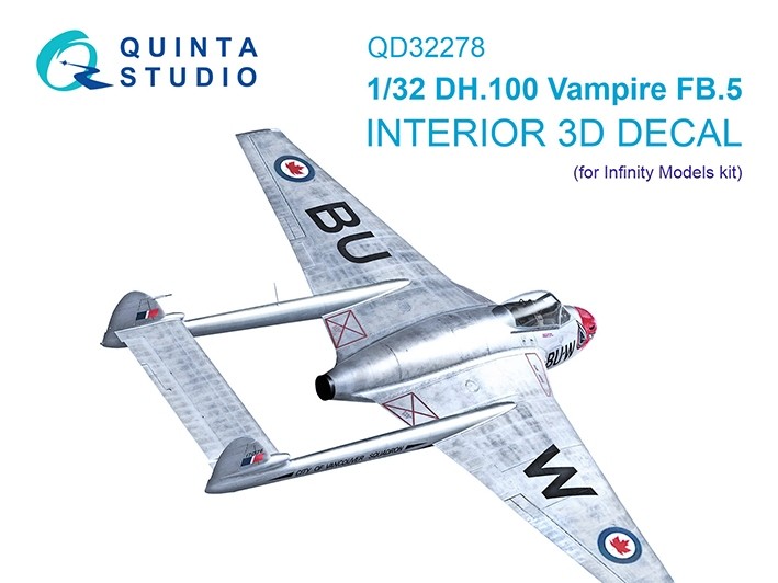 Quinta studio QD32278 DH.100 Vampire FB.5 (Infinity Models) 1/32