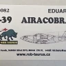 Rob Taurus 48082 Vacu Canopy P-39 Airacobra - 2 pcs. (EDU) 1/48