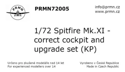 PRMN 72005 Spitfire PR.Mk.XI correct cockpit&amp;upgrade set (KP) 1/72
