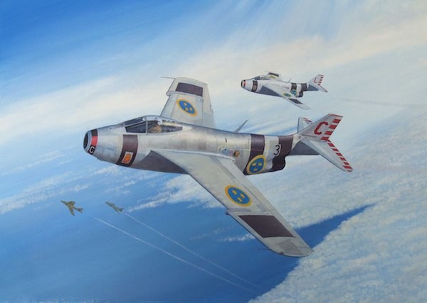 Pilot Replicas PR48A002 Saab J-29F 'Tunnan' Sweden injection molded plastic kit 1/48