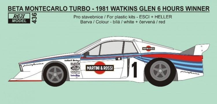 Reji Model JM436 Lancia Beta Montecarlo Turbo 1981 Watkins Gl. 1/24
