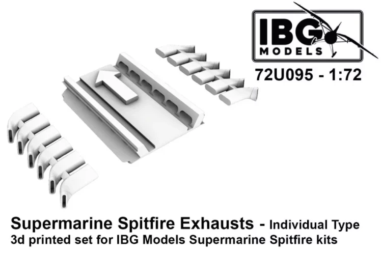 IBG U7295 Supermarine Spitfire Exhausts Individual Type 1/72