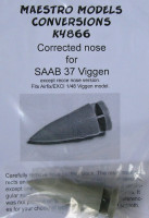 Maestro Models MMCK-4866 1/48 SAAB 37 Viggen Corrected nose (AIRF/ESCI)