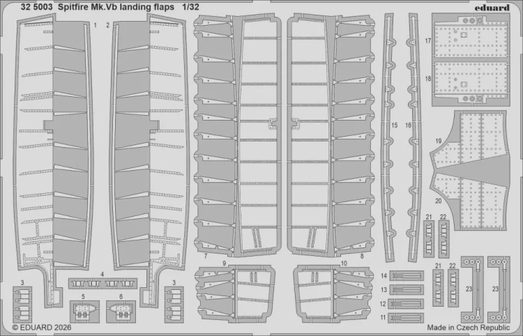 Eduard 325003 SET Spitfire Mk.Vb landing flaps (KOTARE) 1/32