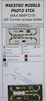Maestro Models MMCP-7219 1/72 SAAB J29/S29/A29 Tunnan - Access ladder