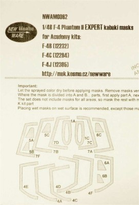 New Ware NWA-M0062 1/48 Mask F-4 Phantom II EXPERT (ACAD)