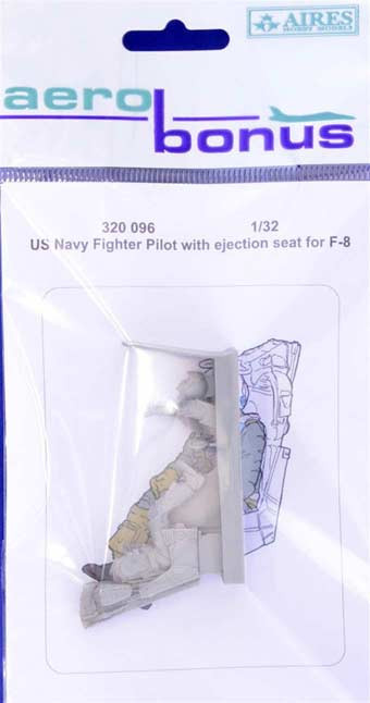 Aerobonus 320096 US Navy Fighter Pilot w/ eject.seat for F-8 1/32