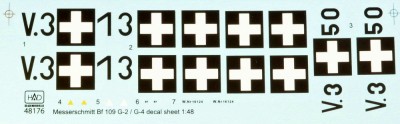 HAD 48176 Decal Messerschmitt Bf 109G-2/G-4 (2x camo) 1/48