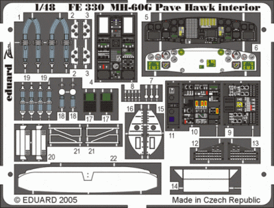 Eduard FE330 MH-60G interior ITA