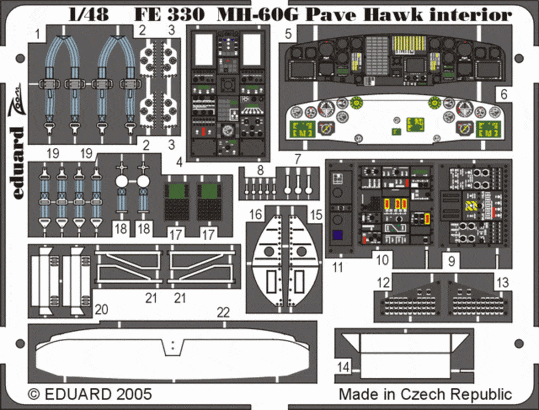 Eduard FE330 MH-60G interior ITA