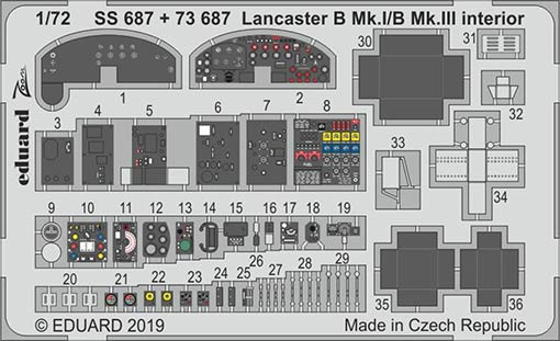Eduard SS687 1/72 Lancaster B Mk.I/B Mk.III interior (AIRF)
