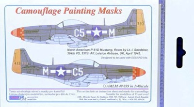 AML AMLM49039 Маска камуфляж N.A. P-51D Mustang 1/48