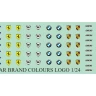 Reji Model JM439 Car brands universal colour logos 1/24