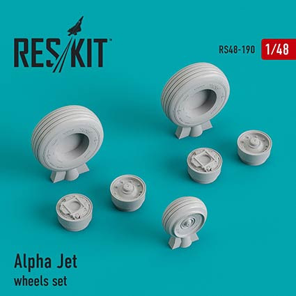 Reskit RS48-0190 Alpha Jet wheel set (ITAL/KIN/REV) 1/48