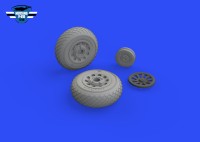 Eduard 648986 BRASSIN P-51B/C wheels diamond tread (EDU) 1/48