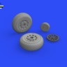 Eduard 648986 BRASSIN P-51B/C wheels diamond tread (EDU) 1/48