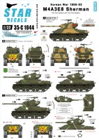 Star Decals 35-C1044 Korean War M4A3E8 Sherman 'Tigerface' 1/35