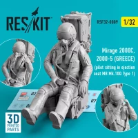 Reskit F32009 Mirage 2000C,2000-5 GREECE pilot sitting 1/32
