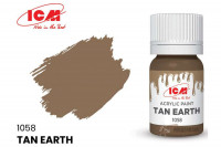 ICM C1058 Жёлто-коричневая глина(Tan Earth), краска акрил, 12 мл