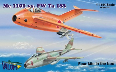 Valom 14401 Me 1101 vs. FW Ta 183 (4 kits inside) 1/144