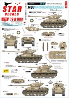 Star Decals 72-A1061 Israeli AFVs # 6 1960 and Six-Day War markings. M51 Super Sherman + M1 Super Sherman 1/72
