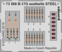Eduard 73568 B-17G seatbelts STEEL 1:72