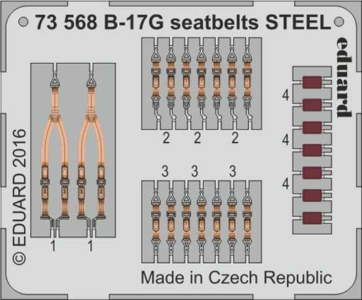 Eduard 73568 B-17G seatbelts STEEL 1:72