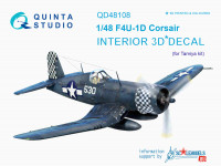 Quinta studio QD48108 F4U-1D (для модели Tamiya) 3D Декаль интерьера кабины 1/48