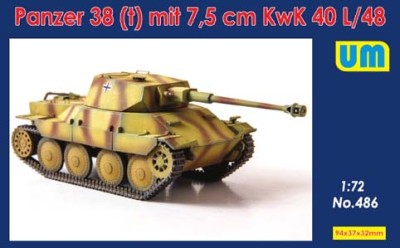 UniModel UMM-72486 Panzer38(t) mit 7.5 cm KwK 40L/48 1/72