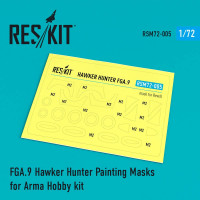 Reskit RSM72-0005 Hawker Hunter FGA.9 Painting Masks (REV) 1/72