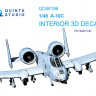 Quinta studio QD48196 A-10C (Italeri) 3D Декаль интерьера кабины 1/48