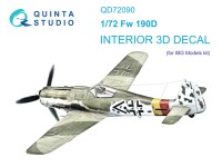 Quinta Studio QD72090 Fw 190D (IBG models) 3D Декаль интерьера кабины 1/72